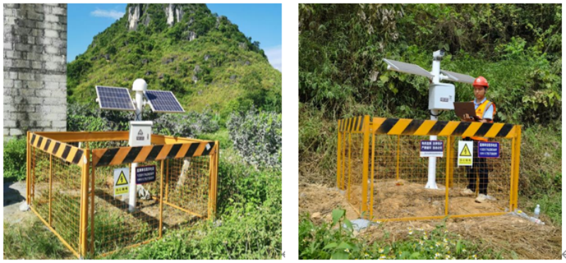 1633948155919546.png 地表位移監(jiān)測GNSS基站(左)和視頻位移監(jiān)測系統(tǒng)(右).png